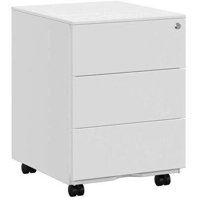 Songmics Weißer abschließbarer mobiler Aktenschrank - 3 Schubladen - 39x45 cm Songmics Weißer abschließbarer mobiler Aktenschrank - 3 Schubladen - 39x45 cm