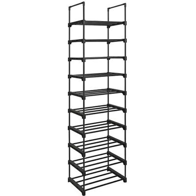 Organizer butów Songmics LSA25BK - 10 półek, Regulowany, Czarny Organizer butów Songmics LSA25BK - 10 półek, Regulowany, Czarny