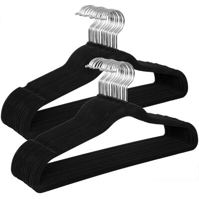SONGMICS Schwarze Samthaken Set - Mantel, Hemd, Anzug - 42cm SONGMICS Schwarze Samthaken Set - Mantel, Hemd, Anzug - 42cm