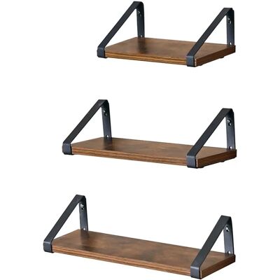 VASAGLE Wandregale - 3er Set - Industrie-Look - Für Wohnzimmer, Badezimmer, Küche VASAGLE Wandregale - 3er Set - Industrie-Look - Für Wohnzimmer, Badezimmer, Küche