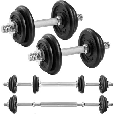 Songmics 2-in-1 Hanteln-Set - 20kg Verstellbare Gusseisen Gewichte Songmics 2-in-1 Hanteln-Set - 20kg Verstellbare Gusseisen Gewichte