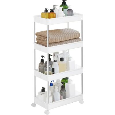 Songmics Weiß 4-Stock Lagerwagen - Küchen- & Badorganizer Songmics Weiß 4-Stock Lagerwagen - Küchen- & Badorganizer