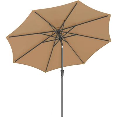 Pricenet Taupe Garden Parasol - UPF 50+ - 3m Canopy Pricenet Taupe Garden Parasol - UPF 50+ - 3m Canopy
