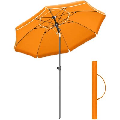 SONGMICS Parasol plażowy - Ochrona UV UPF 50+, Dostosowywany, Pomarańczowy, Ø 2 m SONGMICS Parasol plażowy - Ochrona UV UPF 50+, Dostosowywany, Pomarańczowy, Ø 2 m