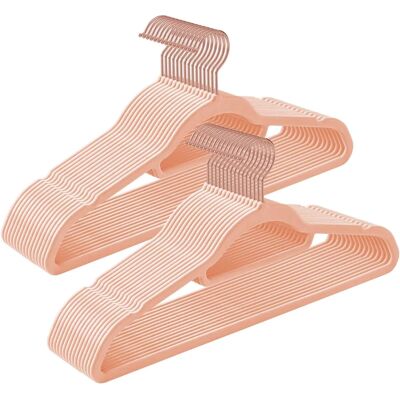 Songmics Rose Gold Velvet Hangers Set - Non-slip, Slim, 30 pcs Songmics Rose Gold Velvet Hangers Set - Non-slip, Slim, 30 pcs