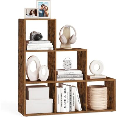 Étagère en bois VASAGLE avec 6 cubes - Paravent - Publicité Étagère en bois VASAGLE avec 6 cubes - Paravent - Publicité