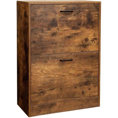 VASAGLE LBC02BX Rustikalbrauner Flur-Schrank - Flur-Schränke VASAGLE LBC02BX Rustikalbrauner Flur-Schrank - Flur-Schränke