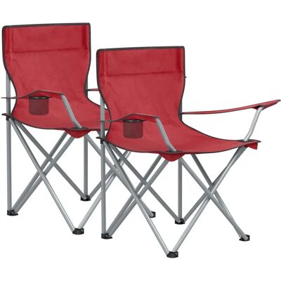 SONGMICS Set of 2 Camping Chairs with Armrest - Outdoor, Stable, Max 120kg SONGMICS Set of 2 Camping Chairs with Armrest - Outdoor, Stable, Max 120kg