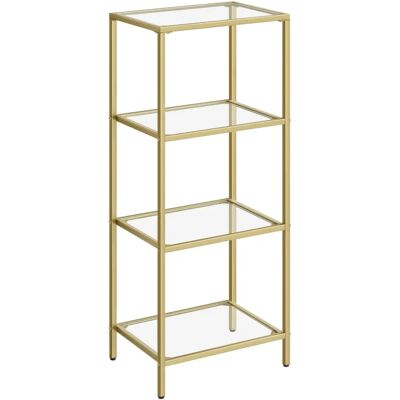 VASAGLE Gold 4-Tier Bathroom Storage Shelf - Bathroom Storage Shelf VASAGLE Gold 4-Tier Bathroom Storage Shelf - Bathroom Storage Shelf