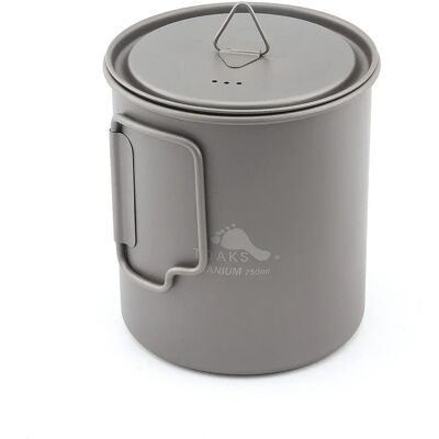 TOAKS Titankochgeschirr - 750ml - Leicht, Faltbare Griffe TOAKS Titankochgeschirr - 750ml - Leicht, Faltbare Griffe