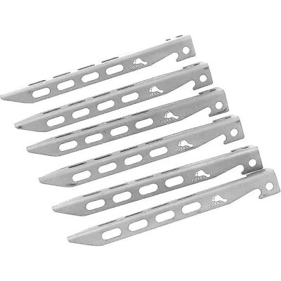 TOAKS Titanium Lightweight V-Shaped Tent Peg - 6er Pack TOAKS Titanium Lightweight V-Shaped Tent Peg - 6er Pack