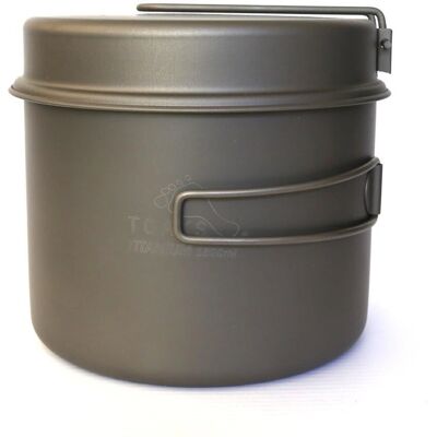 TOAKS Titanium Outdoor Camping Kookpot met Pan en Opvouwbare Handgrepen - 1600ml - Kampeeruitrusting TOAKS Titanium Outdoor Camping Kookpot met Pan en Opvouwbare Handgrepen - 1600ml - Kampeeruitrusting