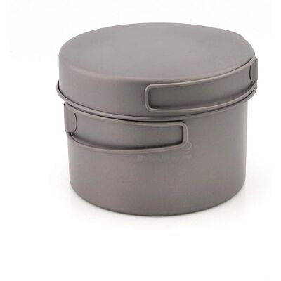 TOAKS Titanium Outdoor Kookpot met Pan en Opvouwbare Handgrepen - 1300ml - Kampeerkeukengerei TOAKS Titanium Outdoor Kookpot met Pan en Opvouwbare Handgrepen - 1300ml - Kampeerkeukengerei