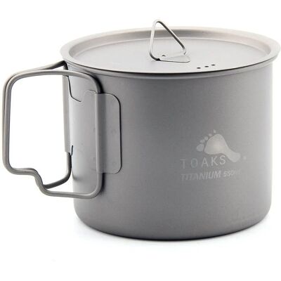 TOAKS Light Titanium 550ml Camping Pot - Lichtgewicht Outdoor Kookgerei TOAKS Light Titanium 550ml Camping Pot - Lichtgewicht Outdoor Kookgerei