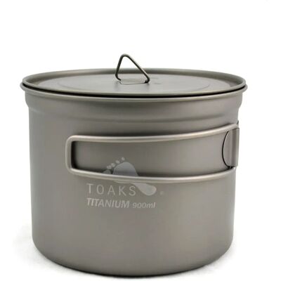 TOAKS Titanium 900ml D115mm Kookpot - Outdoor Kamperen TOAKS Titanium 900ml D115mm Kookpot - Outdoor Kamperen
