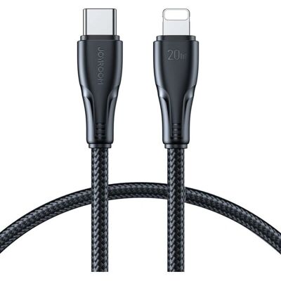 Joyroom USB C - Lightning Kábel 20W Surpass Sorozat - Fekete Joyroom USB C - Lightning Kábel 20W Surpass Sorozat - Fekete