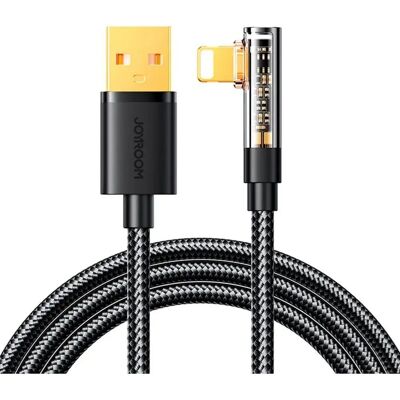 Joyroom S-UL012A6 2,4A USB-A zu Lightning Rechtwinklig Schnellladekabel 1,2 m - Schwarz Joyroom S-UL012A6 2,4A USB-A zu Lightning Rechtwinklig Schnellladekabel 1,2 m - Schwarz