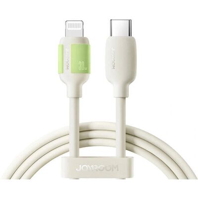 Cable de datos de carga rápida Joyroom 30W USB-C a Lightning - Beige - Cable USB Cable de datos de carga rápida Joyroom 30W USB-C a Lightning - Beige - Cable USB