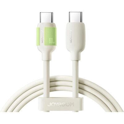 Câble de données USB-C à USB-C Joyroom 60W - 1,2m - Beige - Publicité Câble de données USB-C à USB-C Joyroom 60W - 1,2m - Beige - Publicité