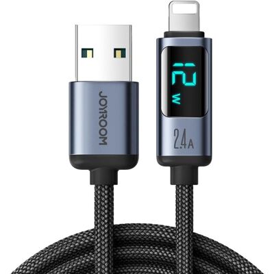 Câble de charge rapide Joyroom S-AL012A16 noir avec affichage LED - Publicité Câble de charge rapide Joyroom S-AL012A16 noir avec affichage LED - Publicité