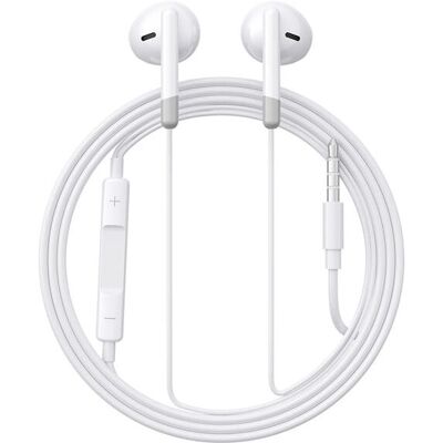 Joyroom JR-EW01 Johtokäyttöiset in-ear kuulokkeet - Mikrofoni, Valkoinen Joyroom JR-EW01 Johtokäyttöiset in-ear kuulokkeet - Mikrofoni, Valkoinen