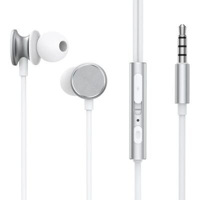 Joyroom JR-EW03 Kabelgebundene In-Ear-Kopfhörer - Silber Joyroom JR-EW03 Kabelgebundene In-Ear-Kopfhörer - Silber