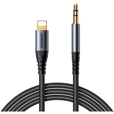 Joyroom Stereo-äänikaapeli AUX 3,5 mm Lightning iPhone iPad - 1,2m Musta Joyroom Stereo-äänikaapeli AUX 3,5 mm Lightning iPhone iPad - 1,2m Musta