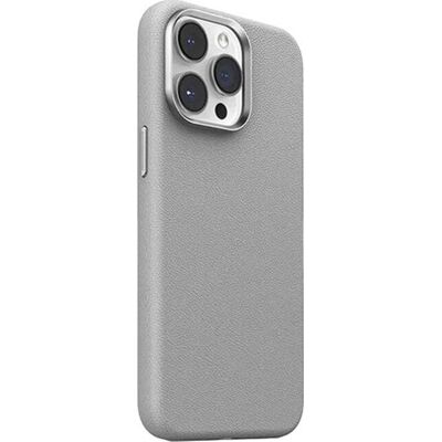 Custodia magnetica Joyroom per iPhone 15 - Pelle, MagSafe, Grigio Custodia magnetica Joyroom per iPhone 15 - Pelle, MagSafe, Grigio