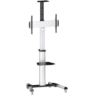Support Moniteur Sunne S21 - Réglable, 70 pouces, Sol en Aluminium, Blanc - Publicité Support Moniteur Sunne S21 - Réglable, 70 pouces, Sol en Aluminium, Blanc - Publicité