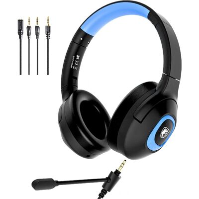 Sades Blau Gaming-Headset - Kopfhörer für PS4, Xbox, PC Sades Blau Gaming-Headset - Kopfhörer für PS4, Xbox, PC