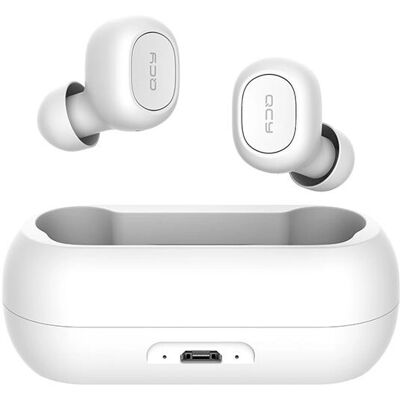 QCY TWS Écouteurs Bluetooth V5.0 - BLANC - Publicité QCY TWS Écouteurs Bluetooth V5.0 - BLANC - Publicité