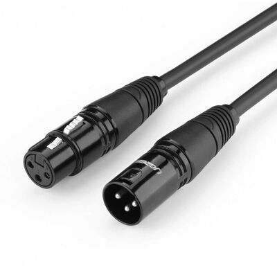 Ugreen XLR Kabel - 5m Schwarz - Mikrofon und Audiogeräte Ugreen XLR Kabel - 5m Schwarz - Mikrofon und Audiogeräte