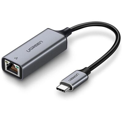 Ugreen USB-C zu RJ45 Ethernet-Adapter - Grau Ugreen USB-C zu RJ45 Ethernet-Adapter - Grau