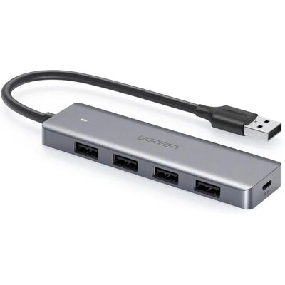 Ugreen USB Hub - 4x USB 3.2 Gen 1 - Grau - USB-C, 4 Ports Ugreen USB Hub - 4x USB 3.2 Gen 1 - Grau - USB-C, 4 Ports