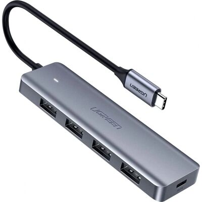 Ugreen Hub USB-C - 4x USB 3.2 Gen 1, USB-C, Grigio - Concentratore Ugreen Hub USB-C - 4x USB 3.2 Gen 1, USB-C, Grigio - Concentratore