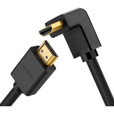 Câble HDMI Ugreen 1m - 4K, Angulaire, Noir - Publicité Câble HDMI Ugreen 1m - 4K, Angulaire, Noir - Publicité