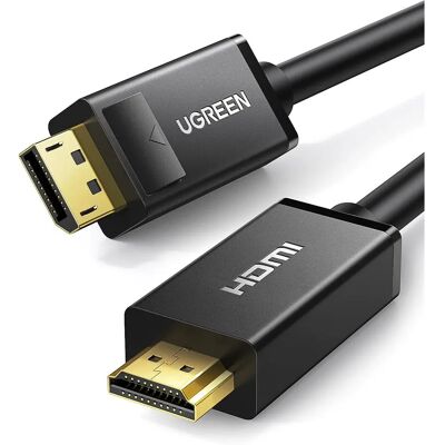 Kabel DisplayPort do HDMI Ugreen 5M Czarny - Adapter wideo Kabel DisplayPort do HDMI Ugreen 5M Czarny - Adapter wideo
