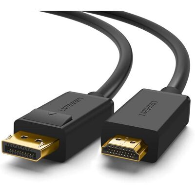 Ugreen eendirectionale DisplayPort naar HDMI-kabel - 1,5m - Zwart Ugreen eendirectionale DisplayPort naar HDMI-kabel - 1,5m - Zwart