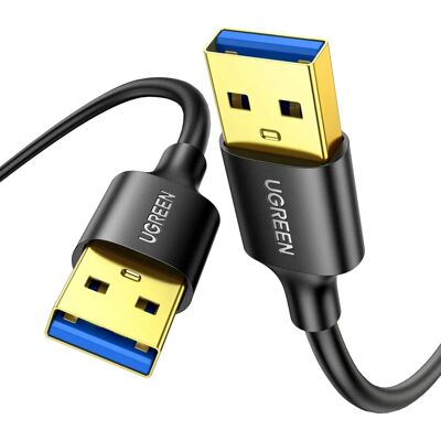 UGREEN USB-kaapeli - 2m, Type A to A, 5Gbps, Musta UGREEN USB-kaapeli - 2m, Type A to A, 5Gbps, Musta