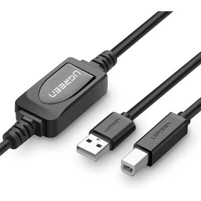 Kabel drukarki Ugreen USB-B do USB-A 2.0 - 10m - Czarny Kabel drukarki Ugreen USB-B do USB-A 2.0 - 10m - Czarny