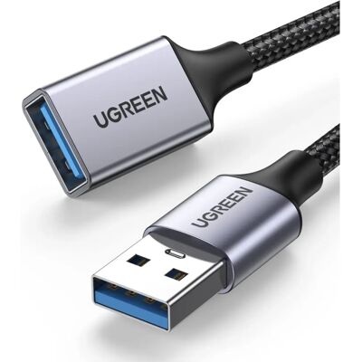 Ugreen USB-Verlengkabel - Zwart - USB 3.0, 2m Ugreen USB-Verlengkabel - Zwart - USB 3.0, 2m