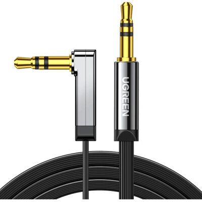 Ugreen 10599 Audio Kabel - 2m, Svart & Sølv - 3,5mm Aux Ugreen 10599 Audio Kabel - 2m, Svart & Sølv - 3,5mm Aux