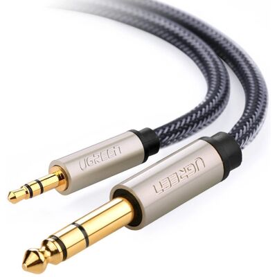 Ugreen 10628 Audiokabel - 2m - Schwarz - Stereo-Klinke 3,5mm auf 6,35mm Ugreen 10628 Audiokabel - 2m - Schwarz - Stereo-Klinke 3,5mm auf 6,35mm
