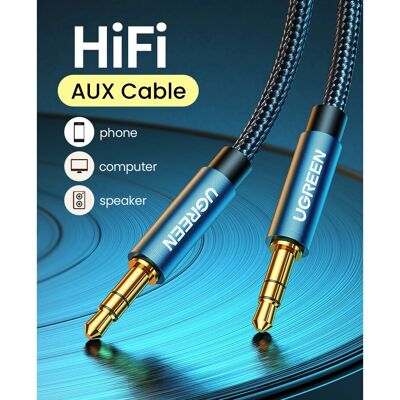 Ugreen 10688 Audiokabel - 3m Blau Ugreen 10688 Audiokabel - 3m Blau