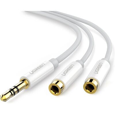 Ugreen Modell 10739 Audio-Kabel - 0,25m, 3,5mm, Weiß Ugreen Modell 10739 Audio-Kabel - 0,25m, 3,5mm, Weiß
