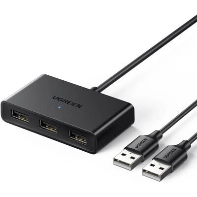Ugreen USB przełącznik - 3 porty - Czarny Ugreen USB przełącznik - 3 porty - Czarny
