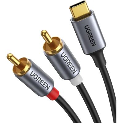 Ugreen Audio Johto USB-C - 2RCA - Harmaa - Ääniliitäntäkaapeli Ugreen Audio Johto USB-C - 2RCA - Harmaa - Ääniliitäntäkaapeli