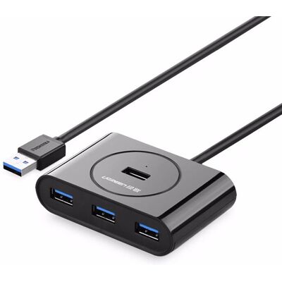 Ugreen 20291 4-Port USB 3.0 Hub - Schwarz Ugreen 20291 4-Port USB 3.0 Hub - Schwarz