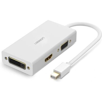 Ugreen Mini DisplayPort vers HDMI, VGA, DVI Adaptateur - Blanc - Publicité Ugreen Mini DisplayPort vers HDMI, VGA, DVI Adaptateur - Blanc - Publicité