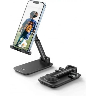 Ugreen Telefon- & Tablet-Halterung - Verstellbar, Klappbar, Schwarz Ugreen Telefon- & Tablet-Halterung - Verstellbar, Klappbar, Schwarz